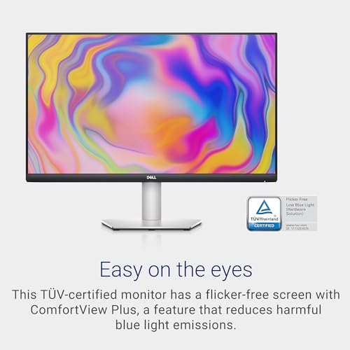 Dell S2722QC 27-inch 4K USB-C Monitor - UHD (3840 x 2160) Display, 60Hz Refresh Rate, 8MS Grey-to-Grey Response Time (Normal Mode), Built-in Dual 3W Speakers, 1.07 Billion Colors Platinum Silver