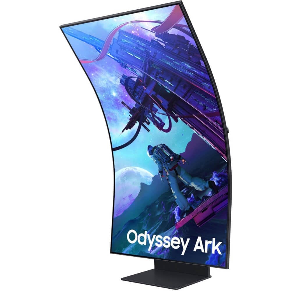 SAMSUNG 55" Odyssey Ark 2nd Gen 4K UHD 1000R Curved Gaming Monitor, 165Hz, 1ms, 4 Input Multi View, Quantum Mini-LED, AMD FreeSync Premium Pro, HDR 10+, Height Adjustable Screen, LS55CG970NNXGO, 2023