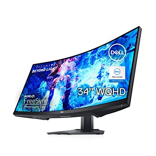 Dell Curved Gaming, 34 Inch Curved Monitor with 144Hz Refresh Rate, WQHD (3440 x 1440) Display, Black - S3422DWG