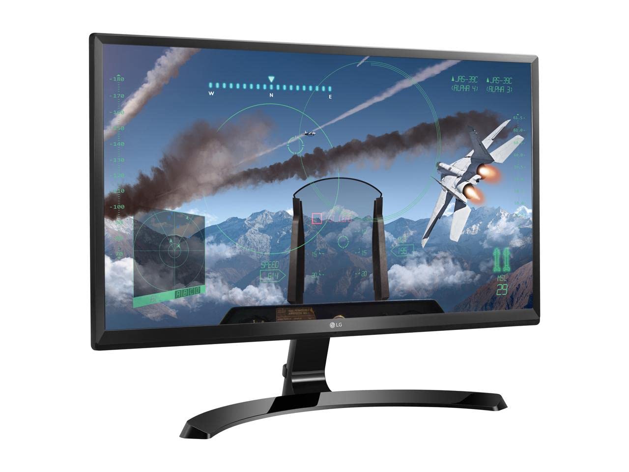 LG 24UD58-B Monitor 24" 4K Ultrafine (3840 x 2160) IPS Display, FreeSync, On-Screen Control, Screen Split 2.0, Game Mode, Black Stabilizer - Black