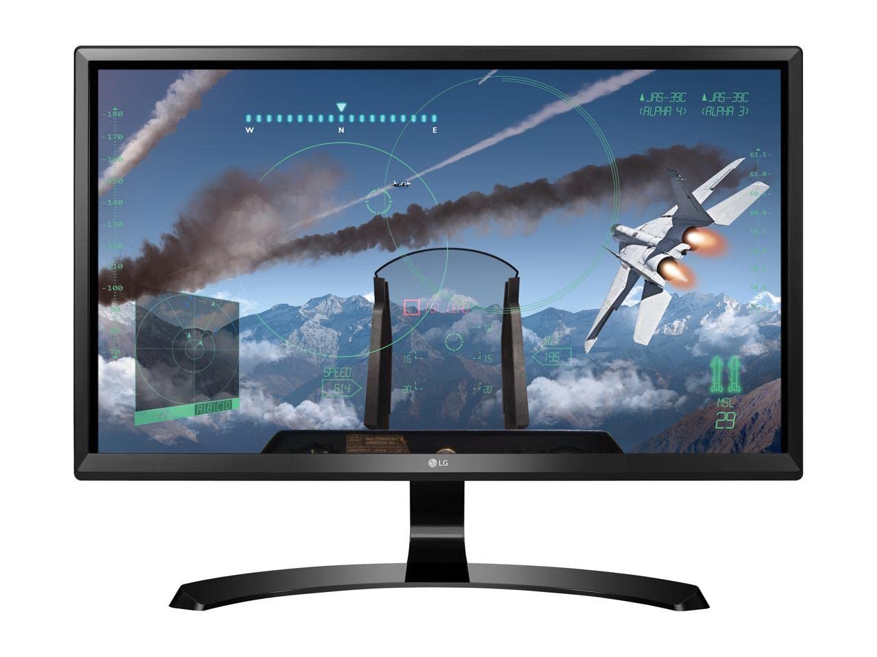 LG 24UD58-B Monitor 24" 4K Ultrafine (3840 x 2160) IPS Display, FreeSync, On-Screen Control, Screen Split 2.0, Game Mode, Black Stabilizer - Black