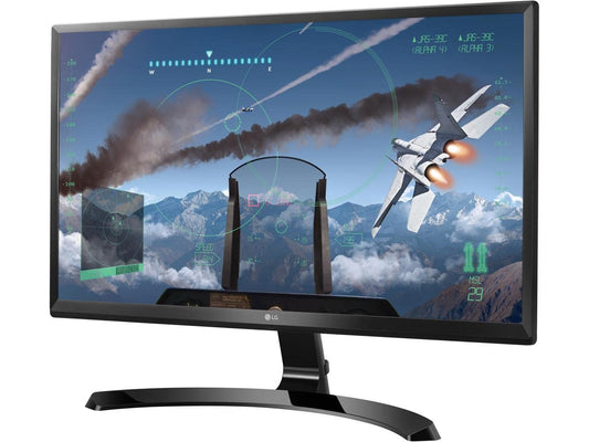 LG 24UD58-B Monitor 24" 4K Ultrafine (3840 x 2160) IPS Display, FreeSync, On-Screen Control, Screen Split 2.0, Game Mode, Black Stabilizer - Black